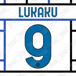 Lukaku 9 (Official Inter Milan 2020/21 Away Club Name and Numbering)